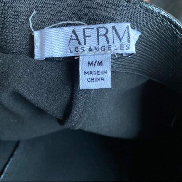 AFRM Adela High Waist Front Slit Faux Leather Pants pull on stretch waist - Picture 9 of 13